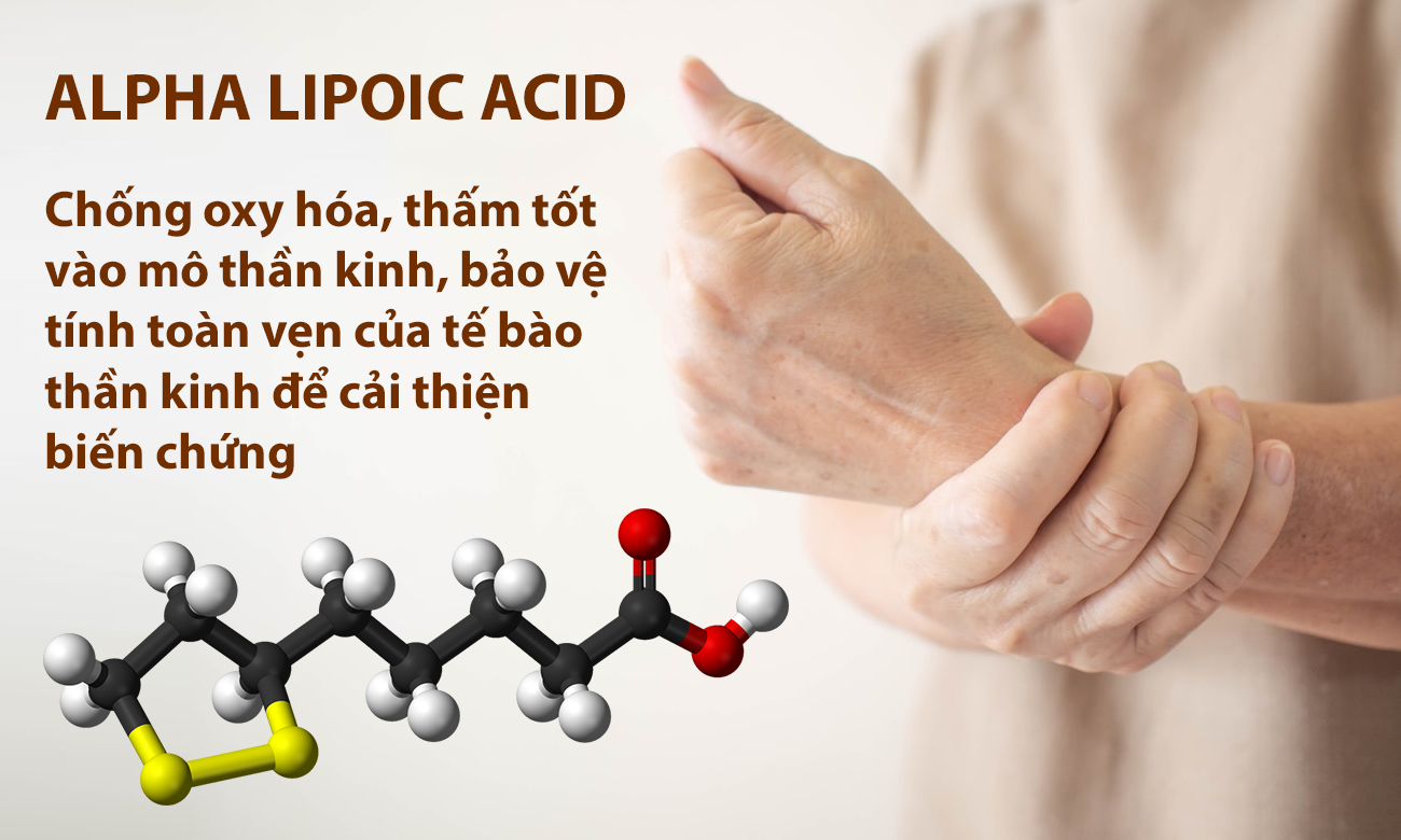 Alpha lipoic acid giúp phòng ngừa và cải thiện biến chứng thần kinh tiểu đường